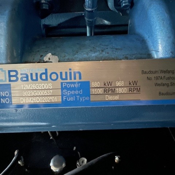 New 1000kva Baudouin